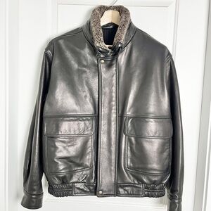 Vintage Bod & Christensen Leather Bomber – Canada Made, Faux Fur, Wool Lined, M